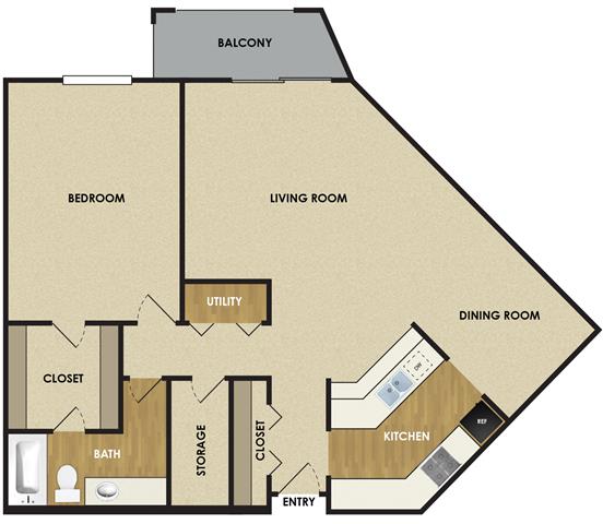 Floor Plan - Applewood - 1B