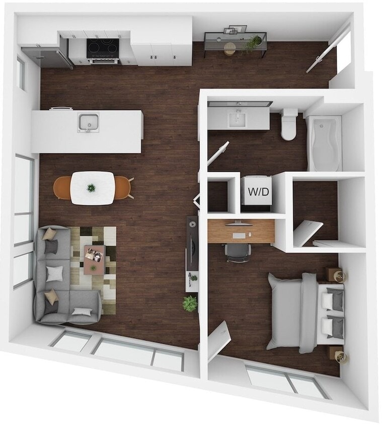 Floor Plan - 1 Bed/1 Bath-C13