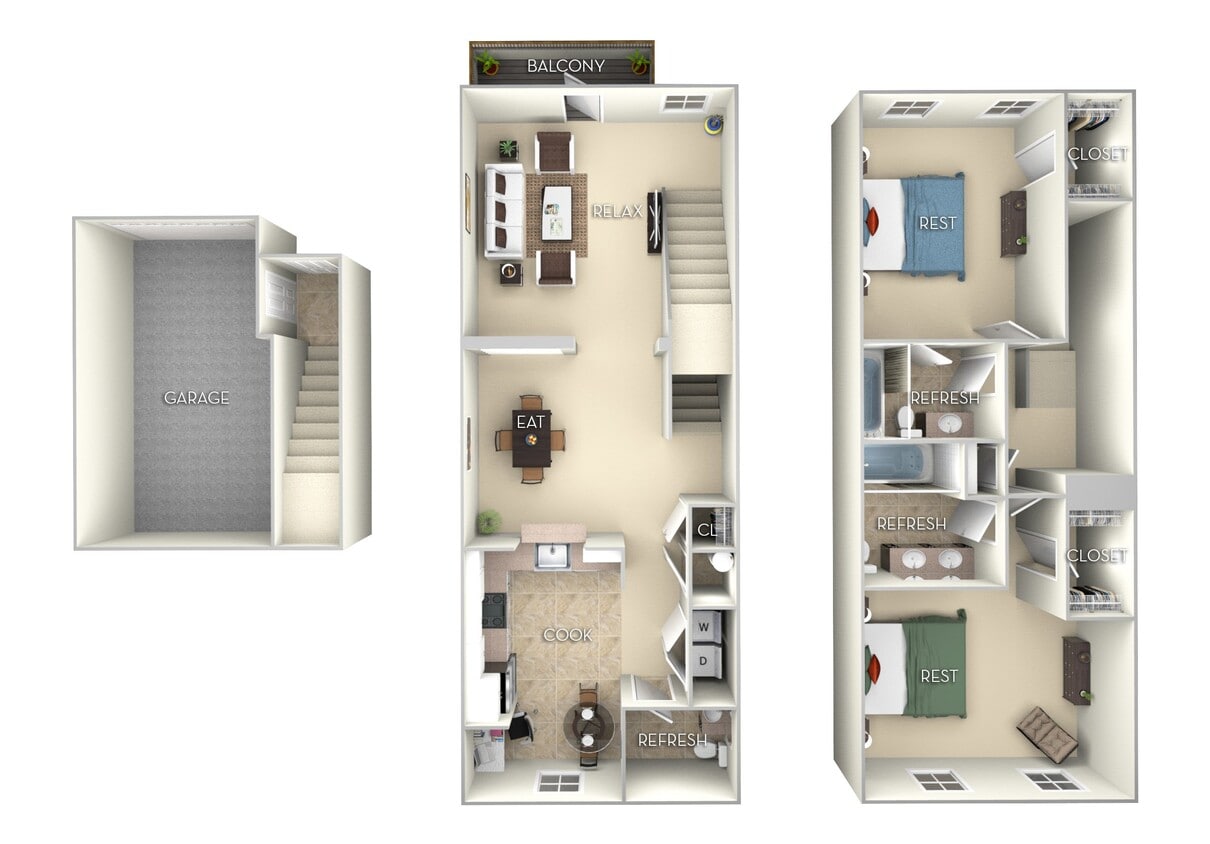 Floor Plan - Boca Grande Town Home