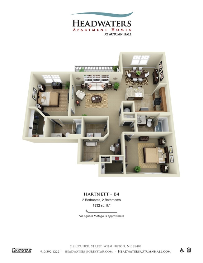 Floor Plan - 2 Bedroom 2 Bath