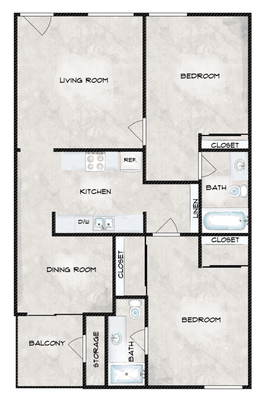 Floor Plan - 2x2