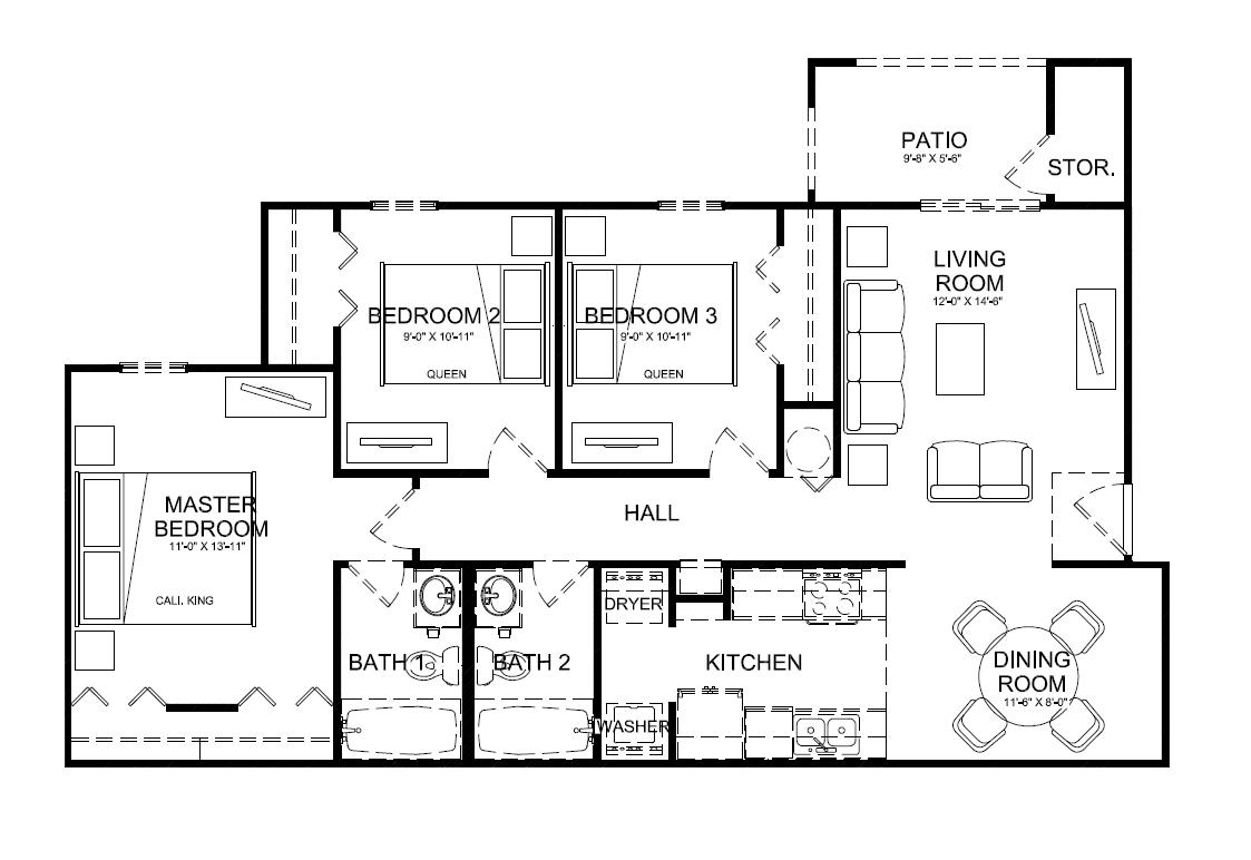 Tree Tops 3 Brm Unit-1 - 3x2