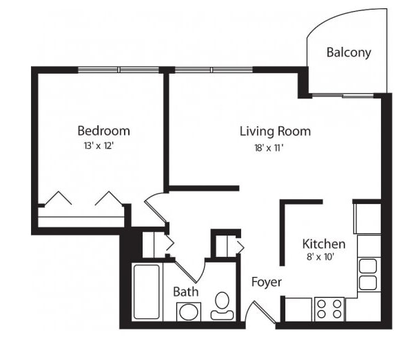 ONE BED - H - 1E