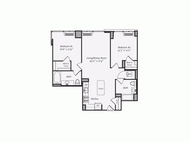 2BR/2BA - The Beaumont