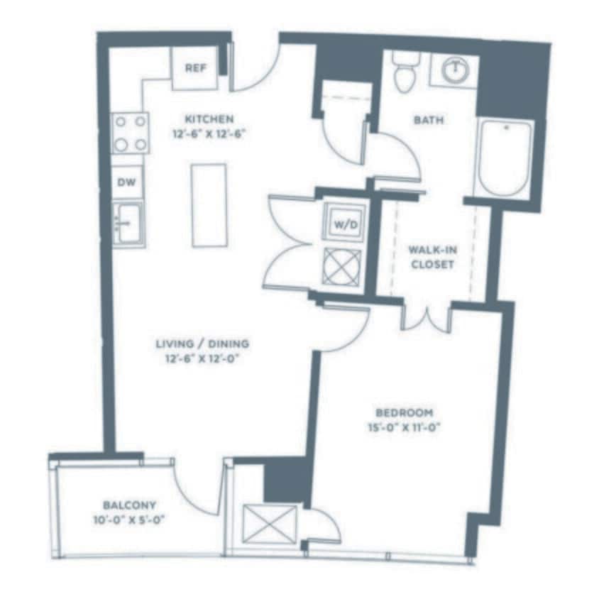 Floor Plan - 1B-U
