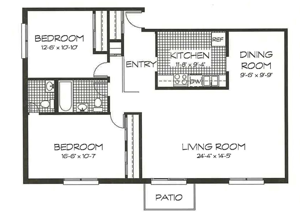 2 Bedroom, 1.5 Bath - TEN50