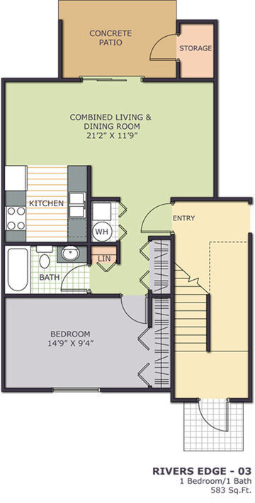 Floor Plan - 1 Bedroom