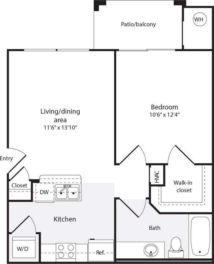 Floor Plan - 1 Bedroom A