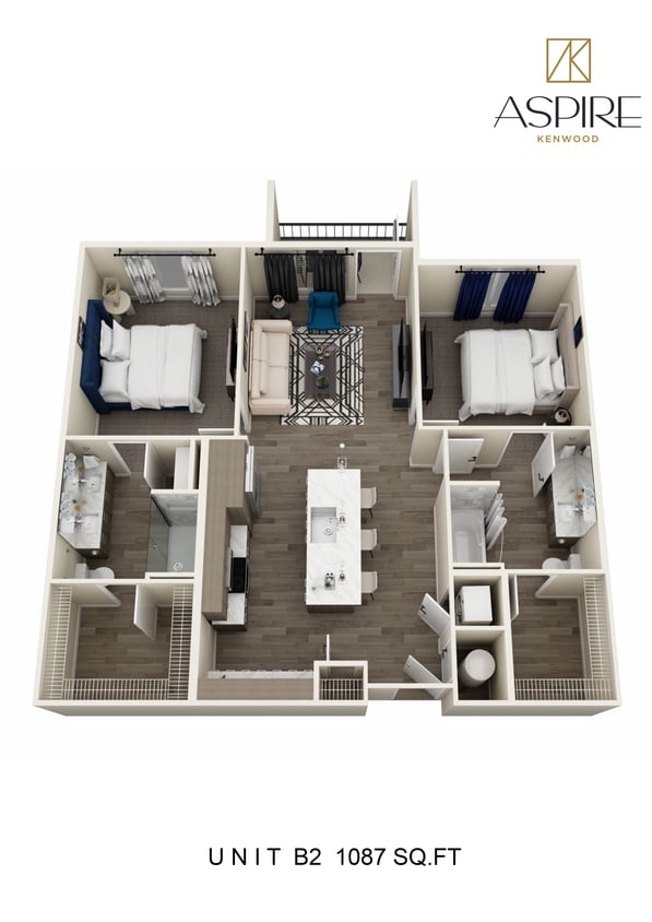 5663-AspireKenwood_Unit B2_Floorplan.jpg - Two Bedroom