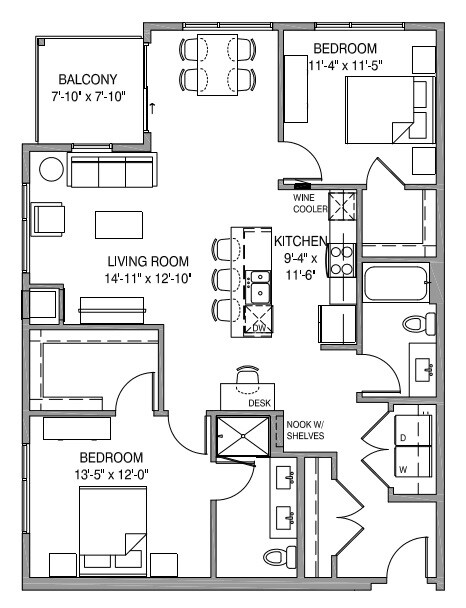 Peyton 9 - Two-Bedroom