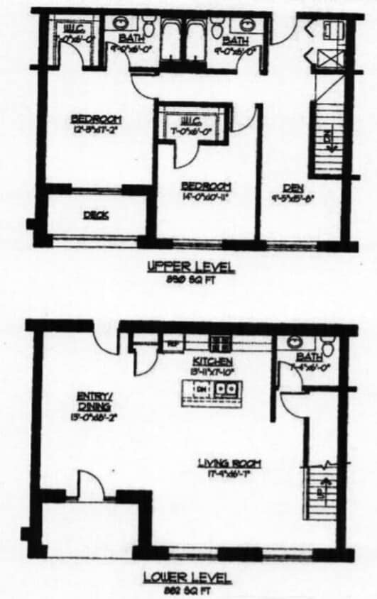 2 Bed + Den / 2.5 Bath - 1,772 SF - 2 Bed / 2.5 Bath + Den + Townhouse - 1,772 SF
