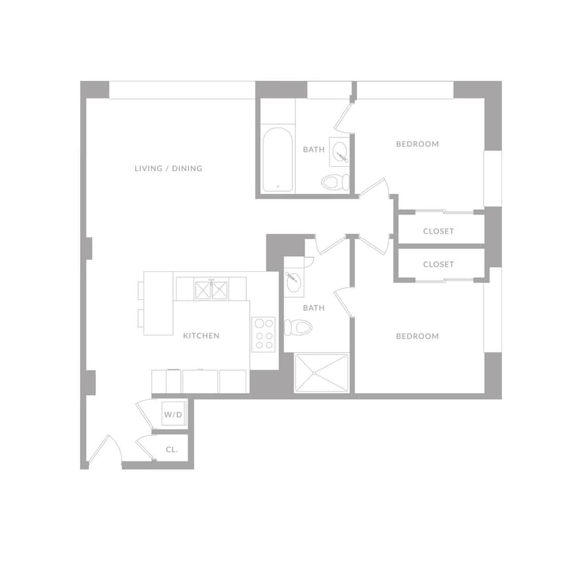 Floor Plan - Two Bedroom