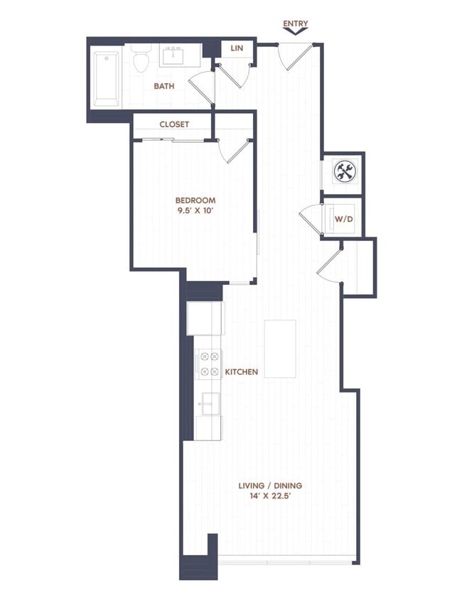 Floor Plan - 1 Bed/1 Bath-A06