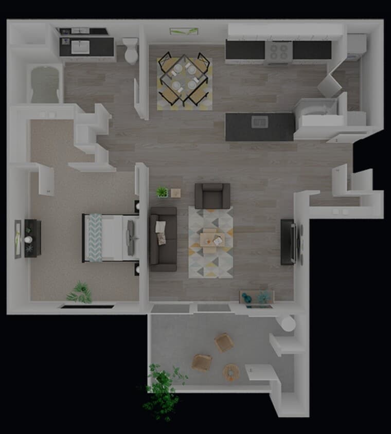 Folsom - 1x1 - 784 sq ft - 1 bedroom, 1 bathroom