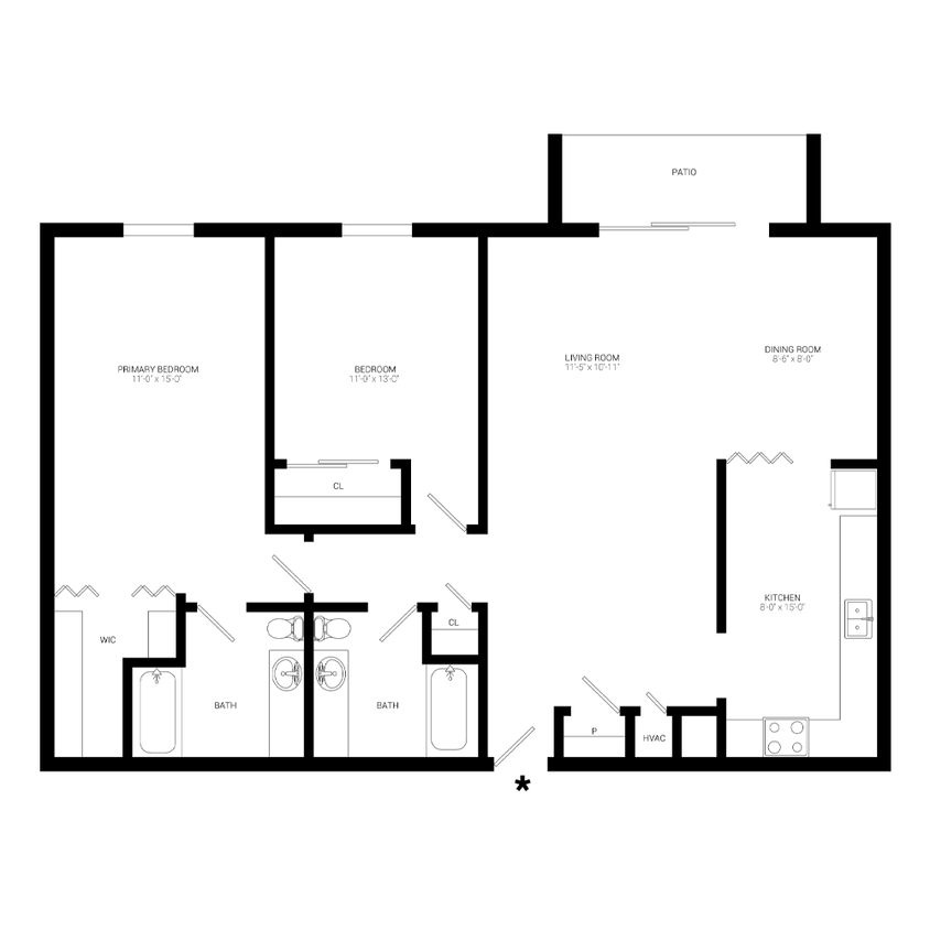 Floor Plan - The Baldwin