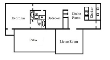 2BR/2BA - 2/2