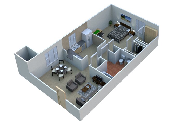 Floor Plan - 1 Bedroom  1A10