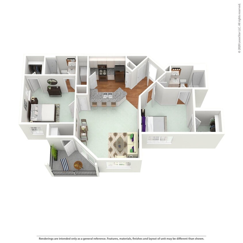 Floor Plan - 2 Bed MMIII