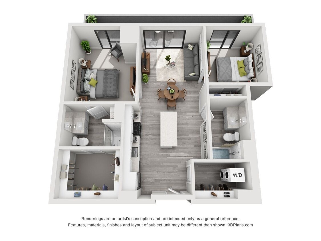 The Glenn - C11a - 2 Beds - 2 Baths - 1010 Sq. ft. - C11a