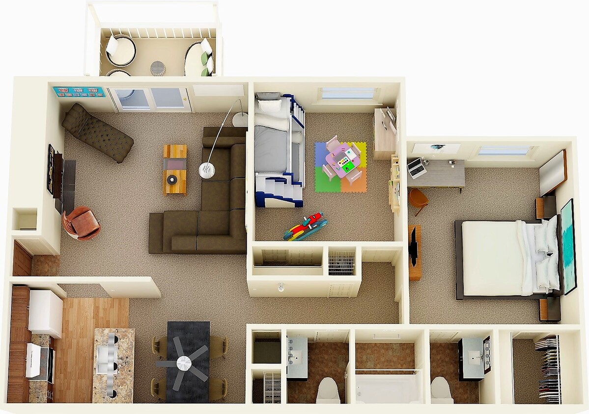 Plan IV - furnished - 2 Bed 1.5 Bath, Plan IV