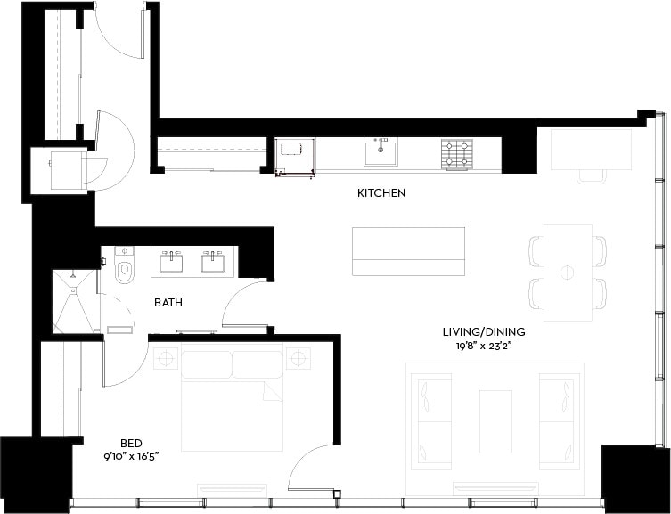 Floor Plan - 1-E