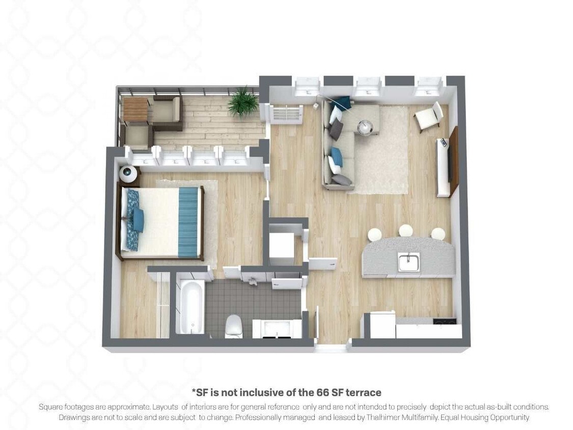 Floor Plan - Floodwall | +66 sqft Terrace