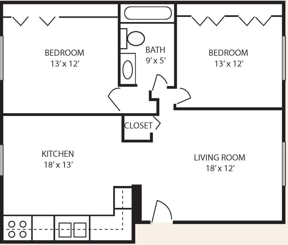 2 BR/1 BA Lakeview - Lakeview - 2 Bedroom