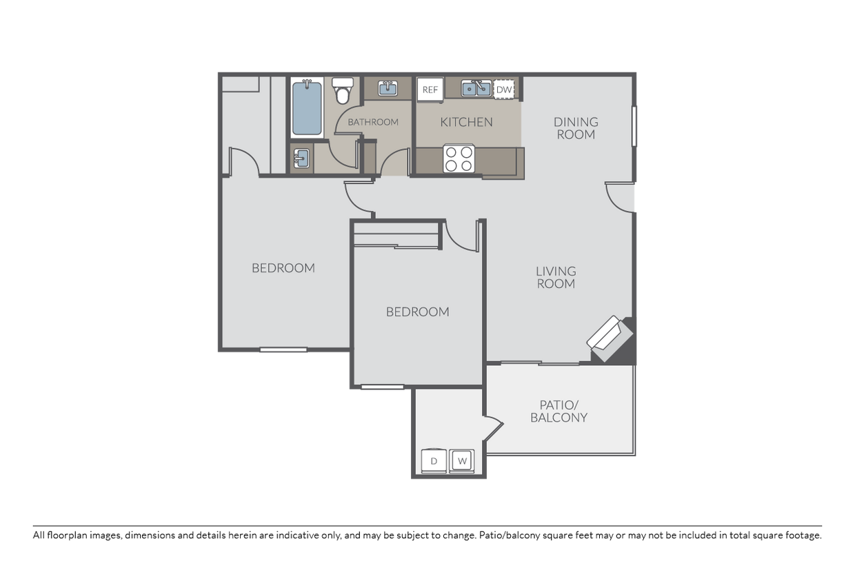 2 Bed 1 Bath (B) - 2 Bed 1 Bath (B)