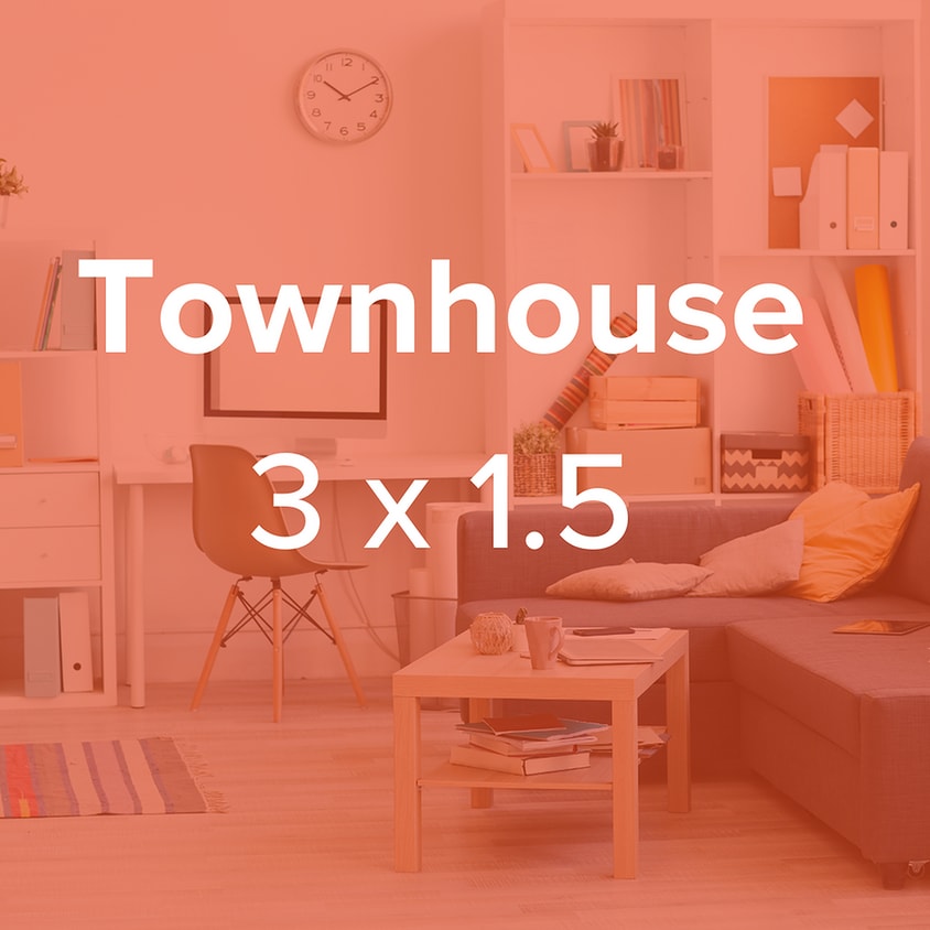 Townhouse Floorplan: 3 Bedrooms/1.5 Bathrooms - 2-Level Duplex 3x1.5 with Attached Garage