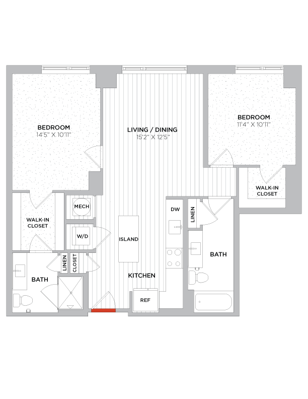 Floor Plan - 2 Bed/2 Bath-C05 West