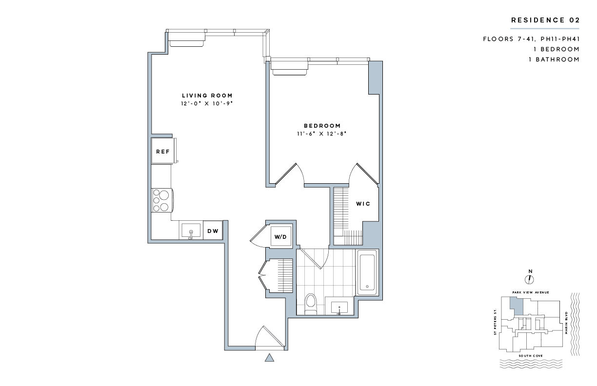 Floor Plan - 1 Bed/1 Bath-A.2-II