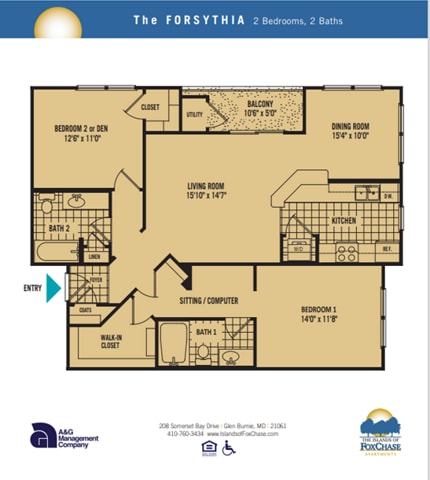 IOFC - 2B2B (Forsythia) - Two Bedroom - Forsythia