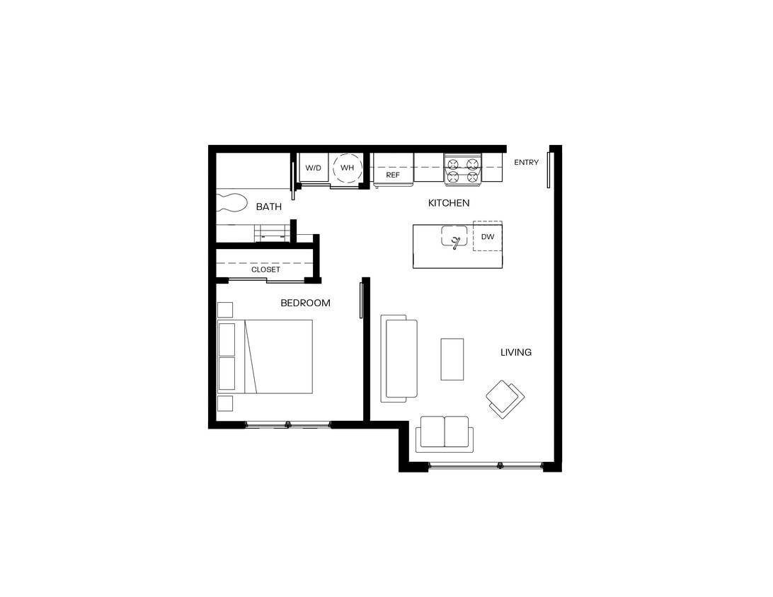 Floor Plan - One Bedroom