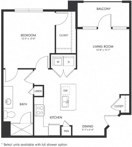 Floor Plan - One-Bedroom (A5)