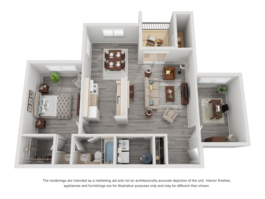 Floor Plan - Model A2 W/ DEN