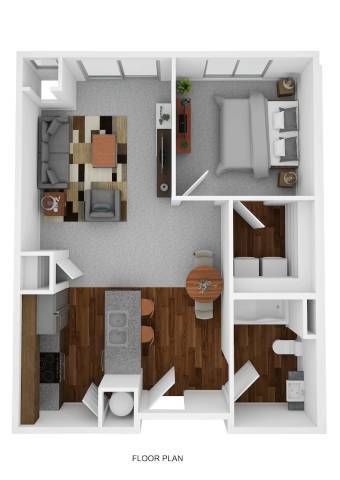 Floor Plan - Apartment Style 1 Bedroom 1 Bathroom Accessible