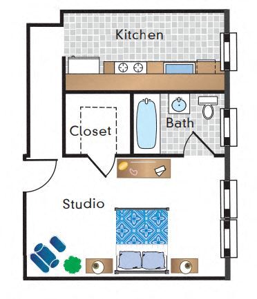 Floor Plan - Micro Studio 17 Tier 