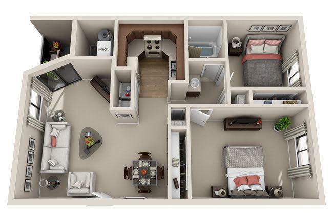 Floor Plan - Two Bedroom