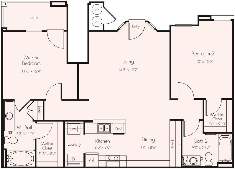 Floor Plan - 2BD