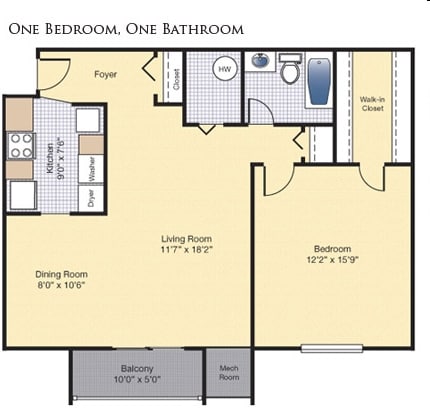 1BR/1BA - 1 BEDROOM 1 BATH 820