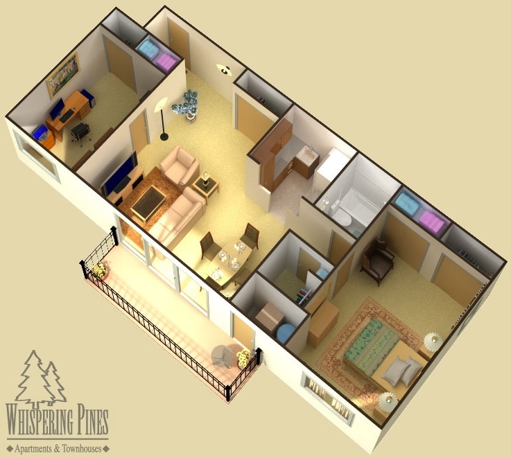 1 Bedroom with Den - 1 Bedroom with Den