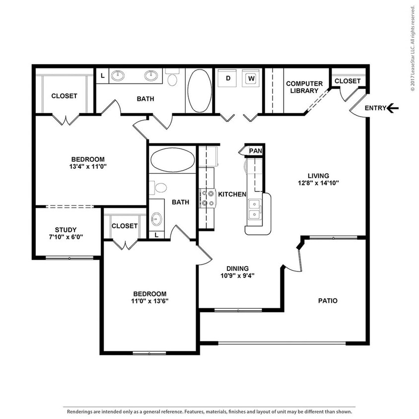 Two bedroom apartment in Round Rock, Texas. - B4