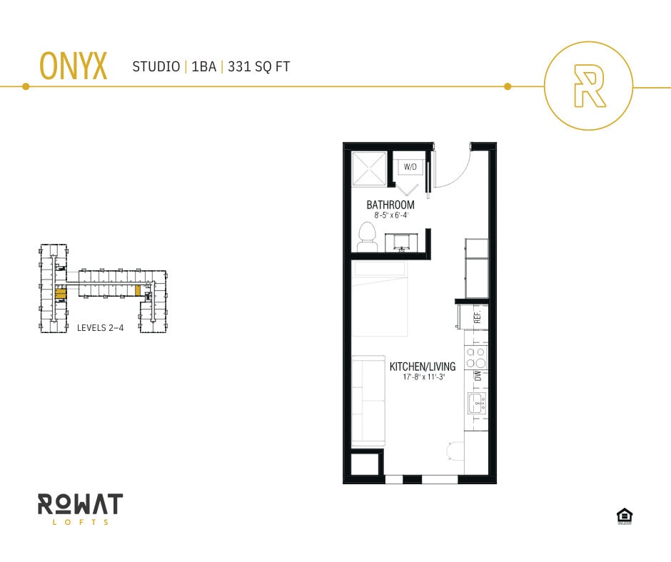 Floor Plan - Studio - Onyx 