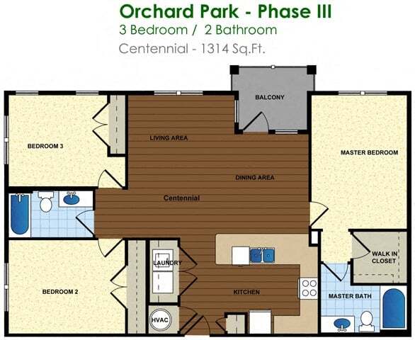Floor Plan - Centennial (3/2)