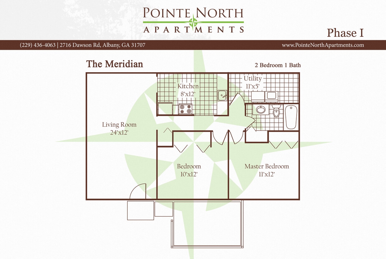 Floor Plan - Phase 1: 2 bedroom 1 bath