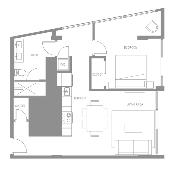 Floor Plan - Navona One Bedroom Flat C Palazzo