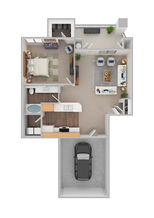 Floor Plan - The Sierra w/ 1-Car Attached G