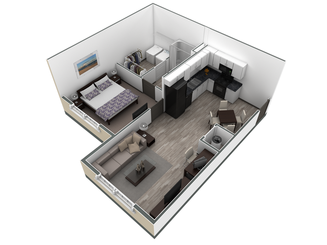 Floor Plan - 1 BR Horizon Overlook