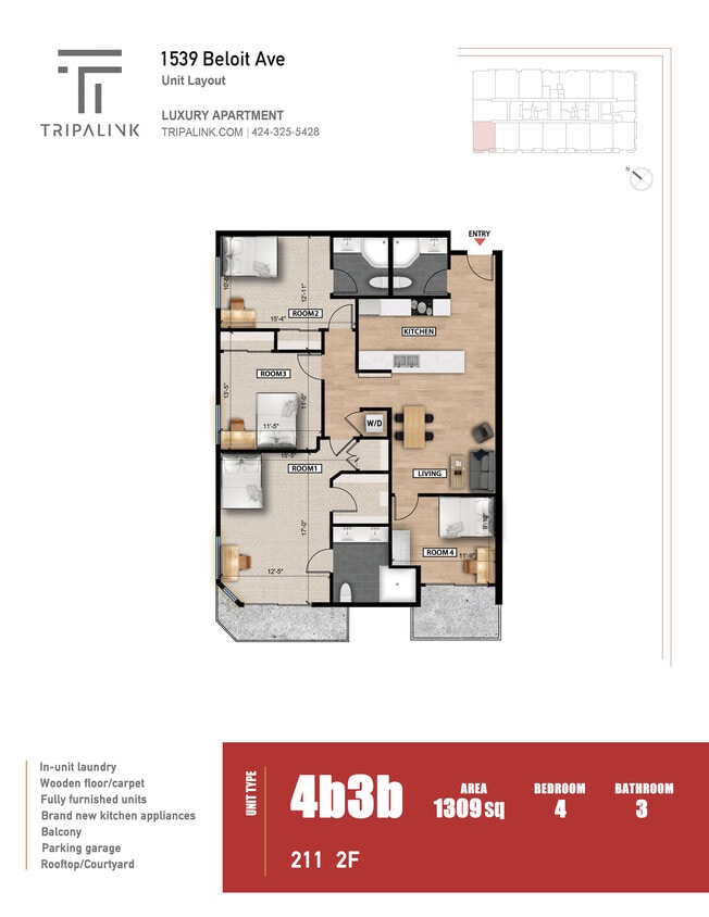 Floor Plan - Unit 211