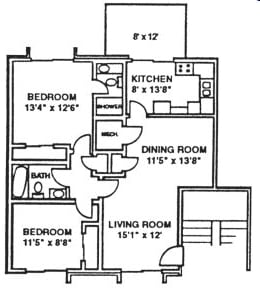 2BR/2BA - 2 Beds, 2 Baths